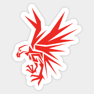 Abstract Red Eagle Sticker